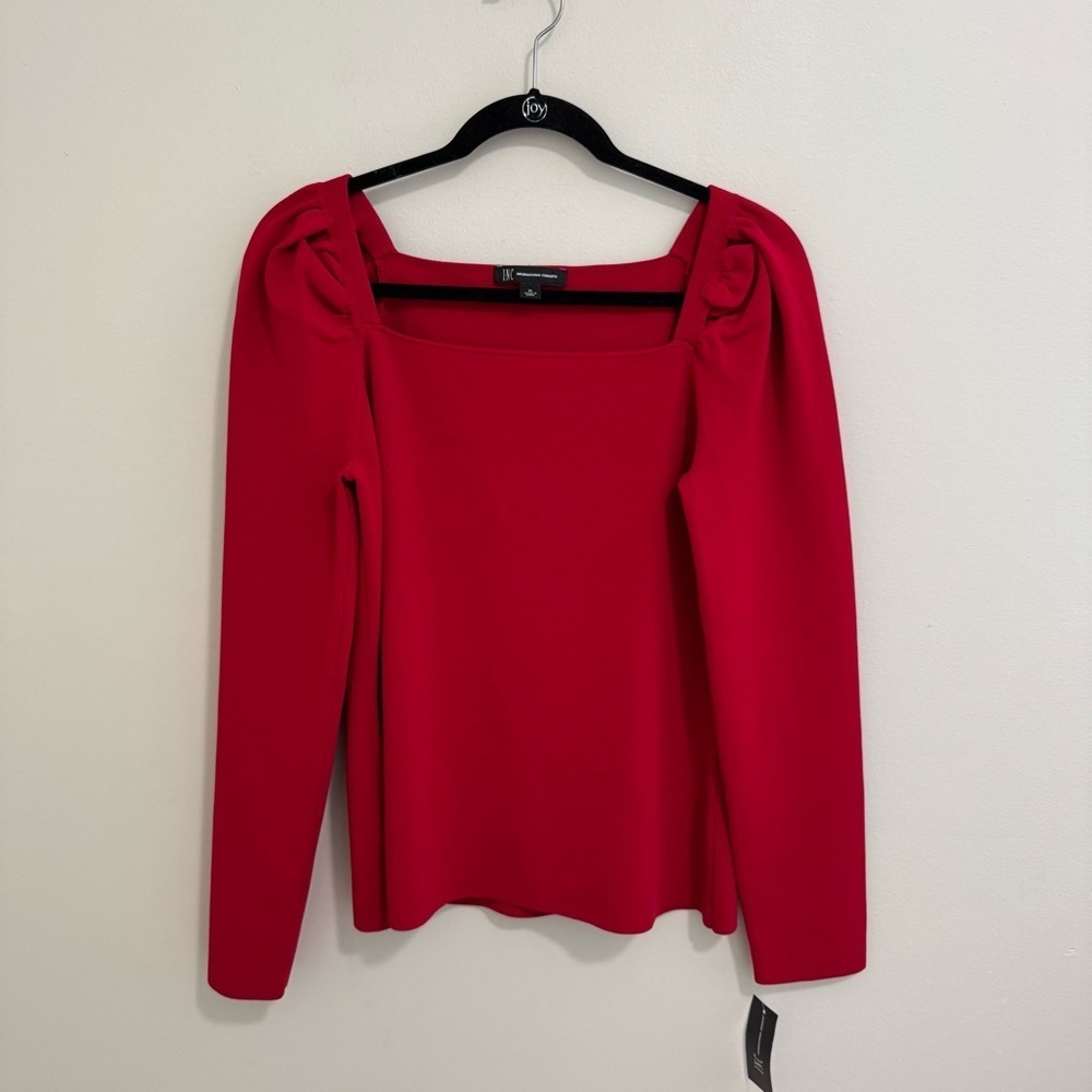 INC International Concepts NWT Holiday Red Blouse